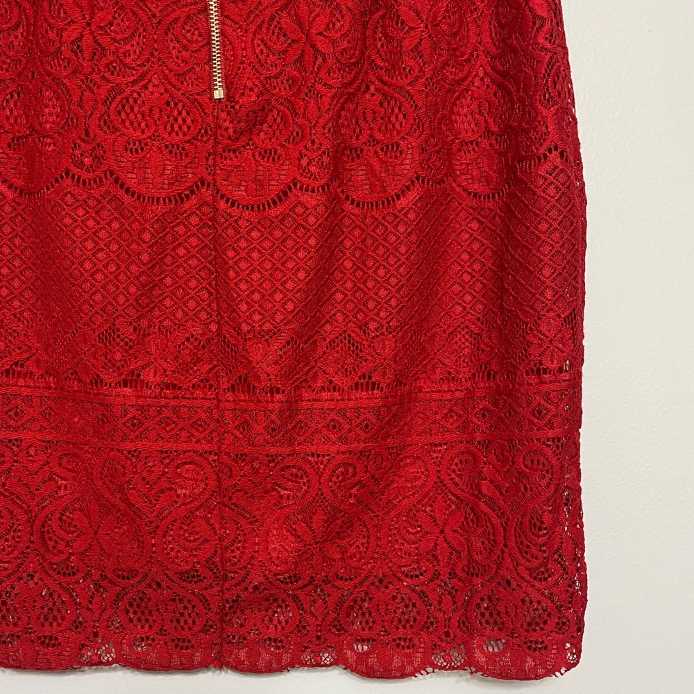 Bebe red lace skirt/crop top 2 piece set size XS - Picture 12 of 17
